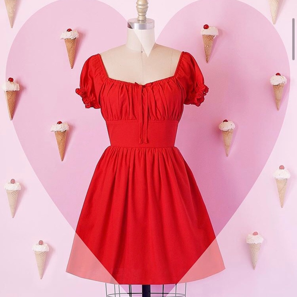 Bonne Chance Collections red peasant dress